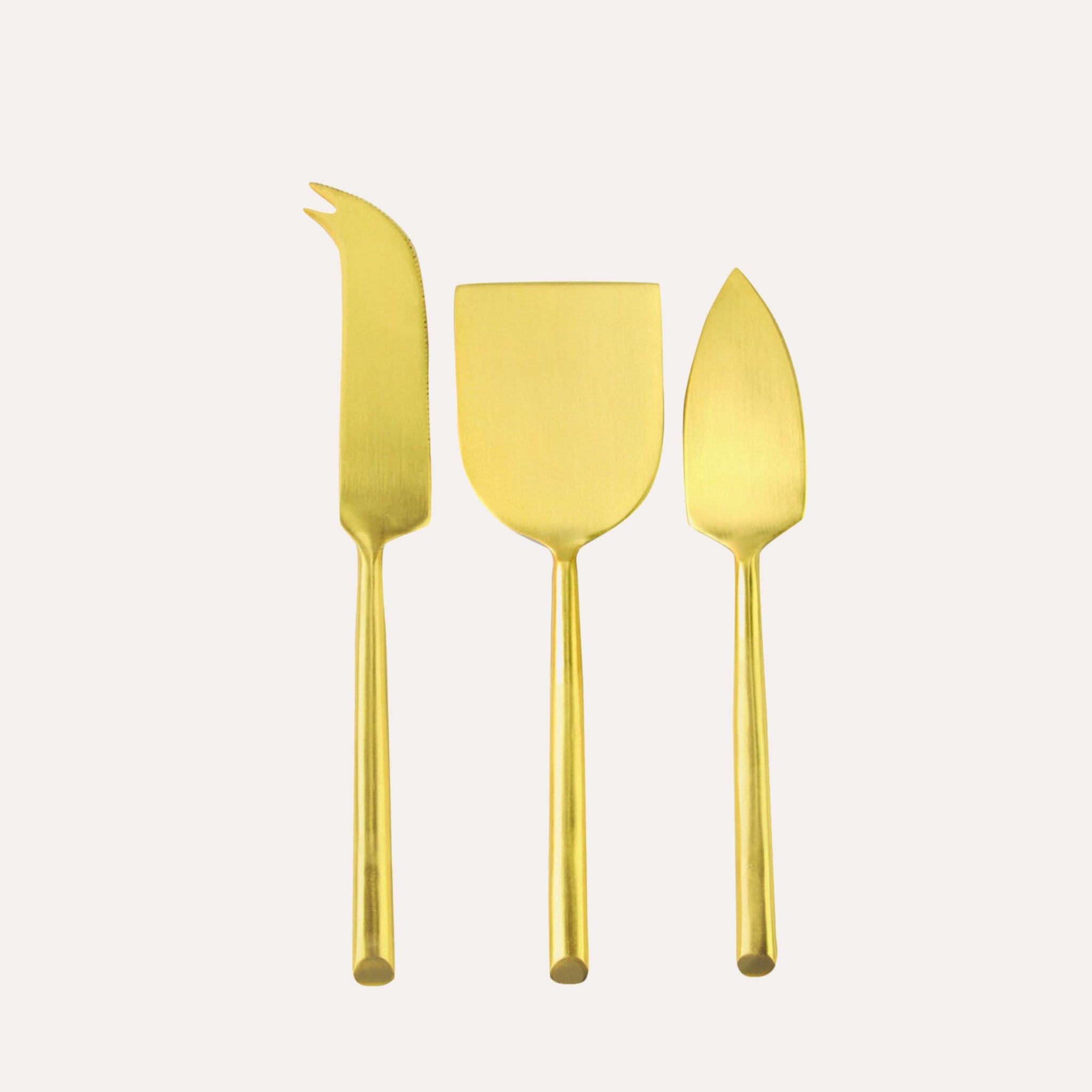 Matte Gold Cheese Knives, Set of 3 – Be Home